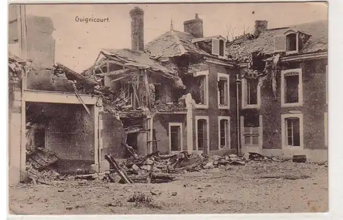 55346 Poste de terrain Ak Guignicourt France France Destruction 1ère Guerre mondiale 1915
