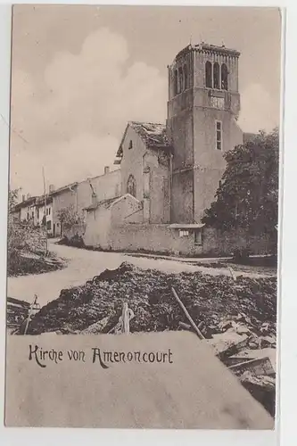 55338 Poste de terrain Ak Eglise d'Amenoncourt France France 1916