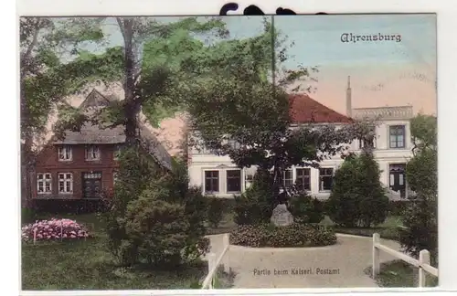 55315 Ak Ahrensburg Partie beim kaiserlichen Postamt um 1910