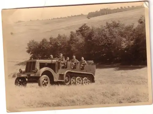 55293 Photo originale semi-chaîne véhicule 2ème guerre mondiale autour de 1942