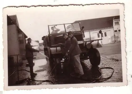 55289 voiture de photo originale semi-chaîne est lavé 2e guerre mondiale autour de 1942