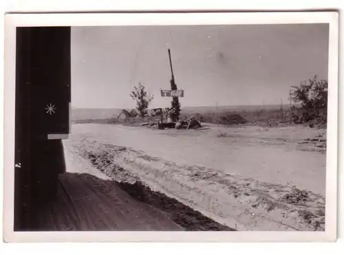 55287 Photo originale Flak sur le bord de la route Russie vers 1942