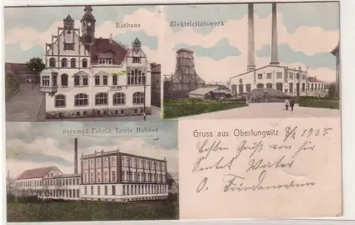 55284 Mehrbild Ak Gruß aus Oberlungwitz in Sachsen 1908