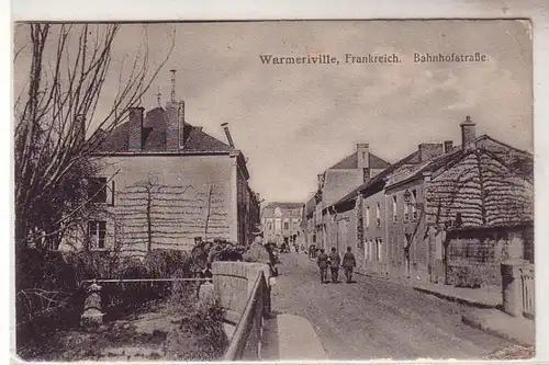 55241 Feldpost Ak Warmeriville France France Bahnhofstrasse 1916