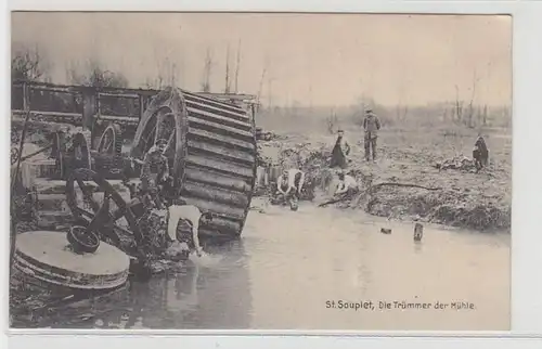 55228 Feldpost Ak St. Souplet Frankreich France die Trümmer der Mühle 1916