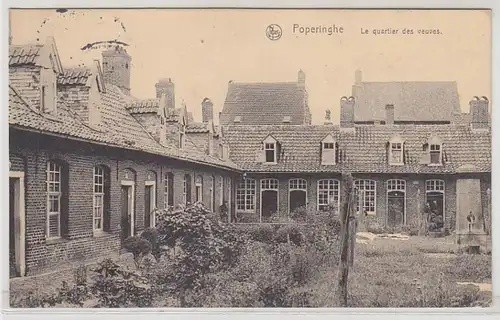 55219 Feldpost Ak Poperinghe le Quartier des Veuves 1915