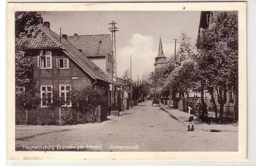 55198 Hermannsburg (Lüneburger Heide) Junkernstrasse um 1940