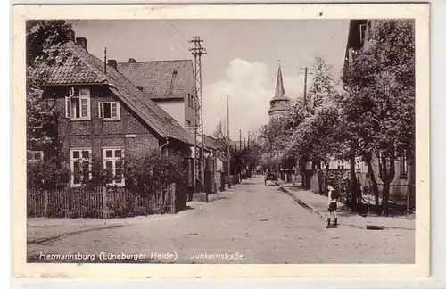 55198 Hermannsburg (Lüneburger Heide) Junkernstrasse vers 1940