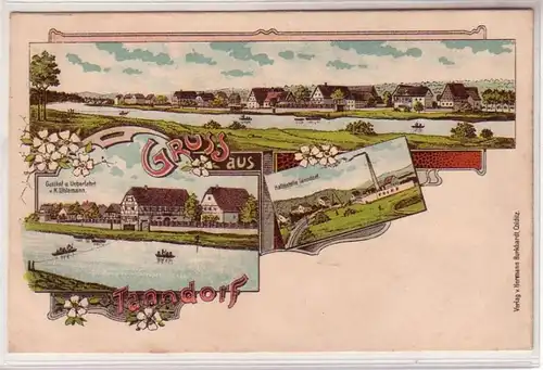 55168 Ak Lithographie Gruß aus Tanndorf um 1900
