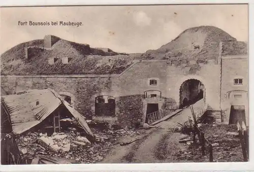 55142 Ak Fort Boussois à Maubeuge Destructions 1ère Guerre mondiale vers 1915