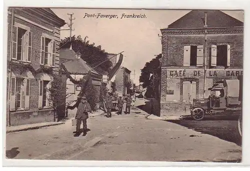55137 Feldpost Ak Pont Faverger Frankreich Zerstörungen 1. Weltkrieg 1916