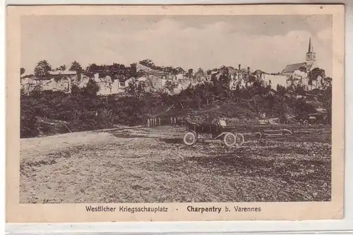 55109 Feldpost Ak Le théâtre de guerre occidental de Charpentry près de Varennes 1915