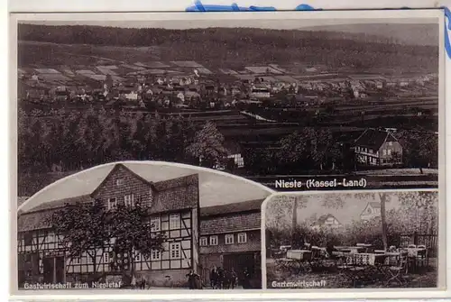 55090 Mehrbild Ak Nieste (Kassel Land) Gastwirtschaft um 1940