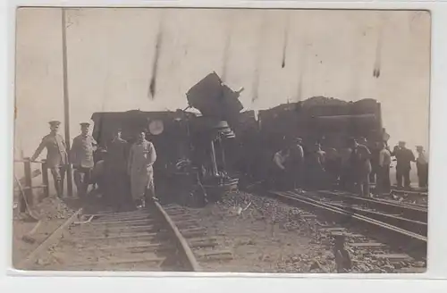 55064 Photo accident de chemin de fer Ak en Russie dans la 1ère guerre mondiale