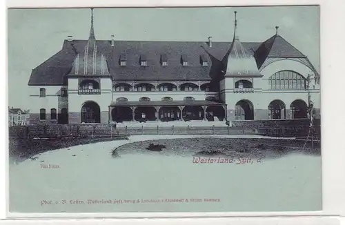 55061 Carte de clair de lune Westerland Sylt Kurhaus vers 1900