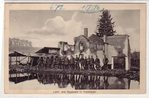 55023 Feldpost Ak Licht- und Sägewerk in Frankreich im 1. Weltkrieg 1916
