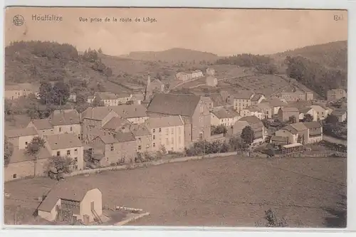 55017 Ak Houffalize Belgique vu prise de la route de Liege vers 1915