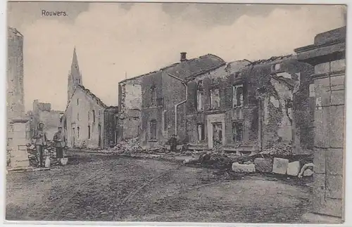 55014 Ak Rouwers in Lothringen Zerstörungen im 1. Weltkrieg um 1915