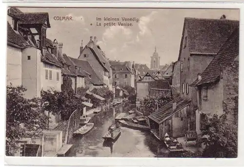 55007 Ak Colmar en Alsace dans la petite Venise vers 1910