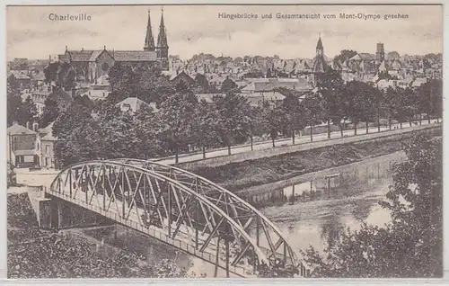 55005 Ak Charleville Hängebrücke und Gesamtansicht um 1915