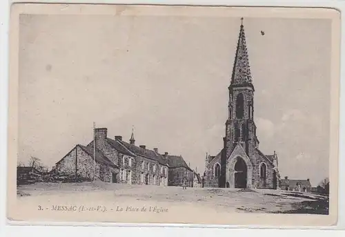 54997 Ak Messac (I.-et-V.) France la Place de l'Eglise vers 1915