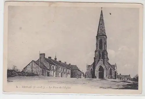 54997 Ak Messac (I.-et-V.) Frankreich la Place de l'Eglise um 1915