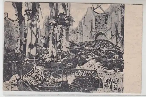 54995 Ak l'église brisée par les Anglais dans Wez Maequart France vers 1915