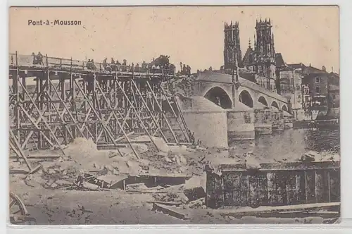 54994 Feldpost Ak Pont á Mousson in Lothringen Zerstörungen im 1. Weltkrieg 1917