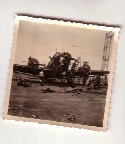 54969 Original Foto Flugzeug Motorenkontrolle in Witebsk um 1942