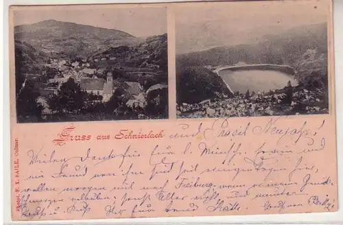 54960 Salut à double image Ak en schnierlach Szamotuly 1899