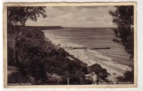 54952 Ak Ostseebad Rauschen Blick von der Venusspitze 1934