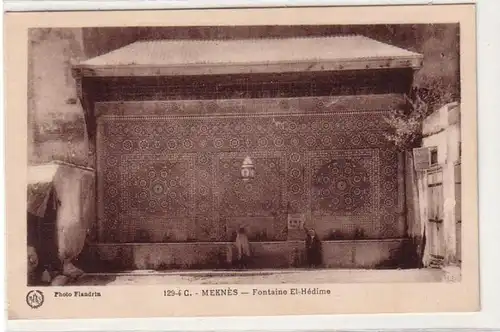 54943 Ak d'un légionnaire étranger allemand du Maroc Meknes Vue locale 1927