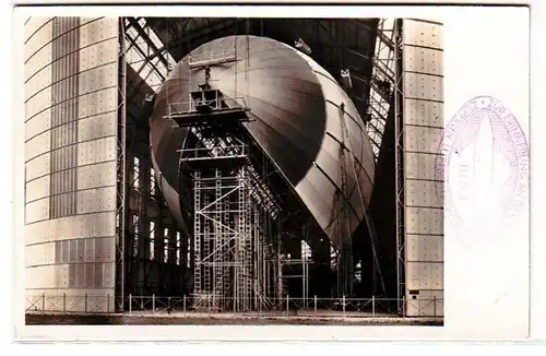 54930 Ak Zeppelin dirigeable LZ 129 en construction vers 1930