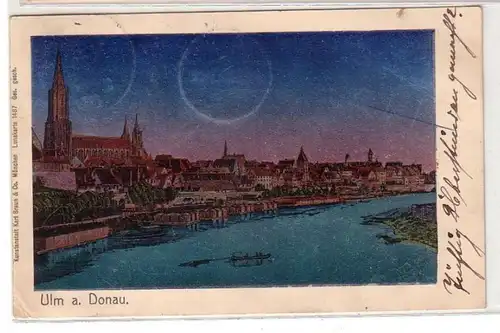 54927 Brevet Ak Ulm sur le Danube Vue totale 1905