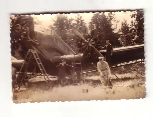 54922 Original Foto Flugzeug Wartung Ponjatowka bei Smolensk 1943