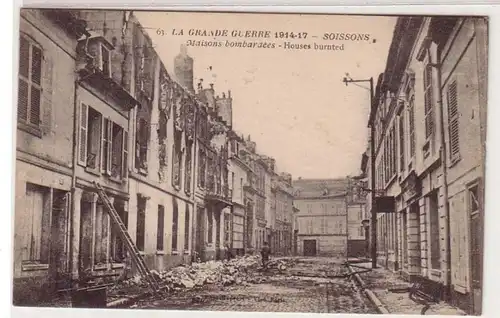 54900 Feldpost Ak Soissons Frankreich France Zerstörungen 1. Weltkrieg 1918