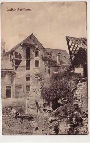 54897 Feldpost Ak Mühle Aquilcourt Frankreich Zerstörungen 1. Weltkrieg 1915