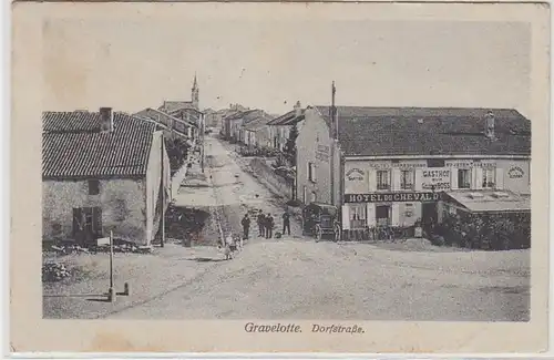 54887 Ak Gravelote Dorfstrasse Gasthof zu Ross 1918