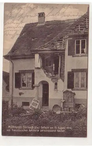 54869 Feldpost Ak Mülhausen Dornach im Elsass 1914
