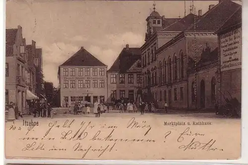 54750 Ak Itzehoe Marché avec hôtel Ville Hambourg 1901