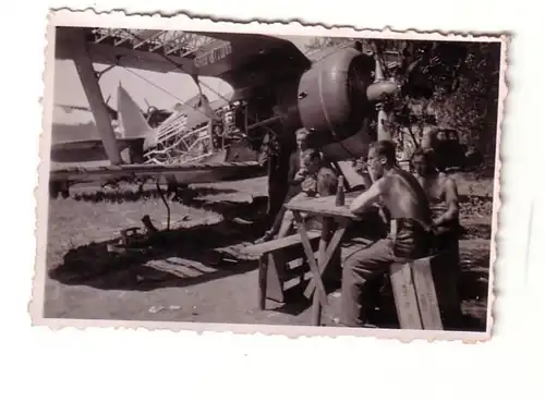 54831 Original Photo avion double-pont plan Bivak dans la 2ème guerre mondiale