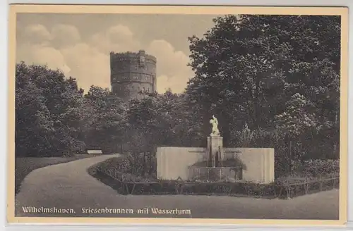 54817 Ak Wilhelmshaven Friesenbrunnen avec tour d'eau 1940