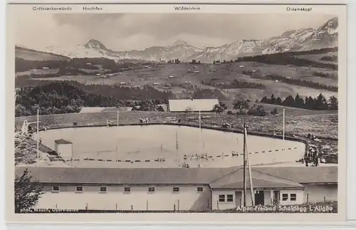 54803 Ak Scheidegg dans les Alpes Allgäu piscine extérieure 1935