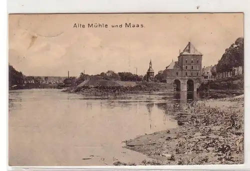 54798 Poste de terrain Ak Charleville vieux moulin et Meuse 1917