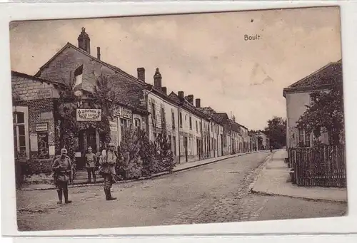 54780 Feldpost Ak Boult Frankreich Strassenansicht 1. Weltkrieg 1915