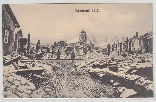 54770 Ak Breménil France France Destructions dans la 1ère Guerre mondiale 1915