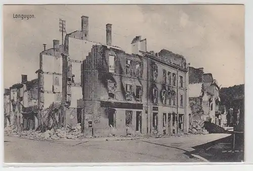54756 Feldpost Ak Longuyon in Lothringen Zerstörungen im 1. Weltkrieg 1915