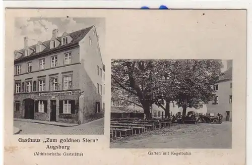 54752 Ak Augsbourg auberge "Zum Golden Star" 1926