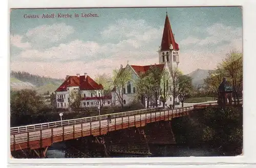 54727 Ak Gustav Adolf Eglise à Leoben en Silésie vers 1910