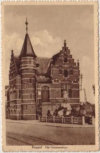 54672 Ak Poppel Belgien Het Gemeentehuis um 1915